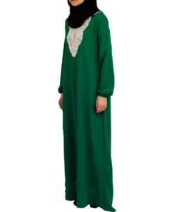 Abaya med spets - Grön
