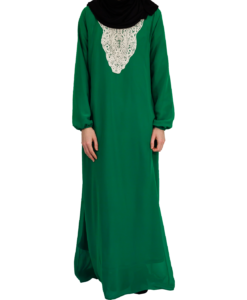 Abaya med spets - Grön