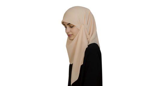 Kvadratisk ljus orange hijab