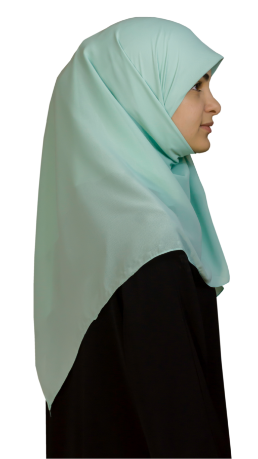 Kvadratisk ljusblå hijab
