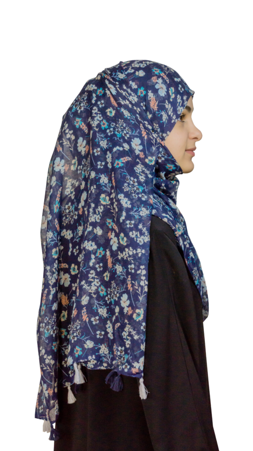 Flower blå hijab