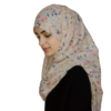 Flower beige hijab